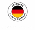Software Made in Germany Badge mit deutscher Flagge