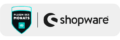 Shopware Plugin des Monats Badge auf grauem Hintergrund