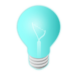 Glühbirnen Icon in türkis