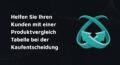 produktvergleich tabelle online shop