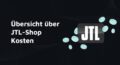 JTL-Logo zentriert mit schwebenden blauen Münzen, dunkler Hintergrund mit feinen Linien.