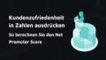 Titelbild mit dem Schriftzug: Kundenzufriedenheit in Zahlen ausdrücken, So berechnen Sie den Net Promoter Score